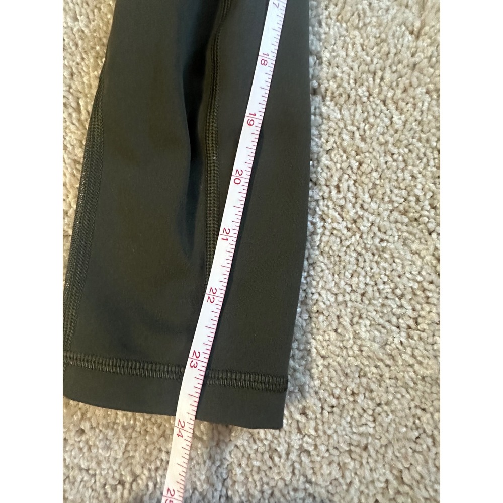 Lululemon Leggings Size 2 Activewear Yoga Pants Olive Green‎ High Rise - Picture 3 of 4